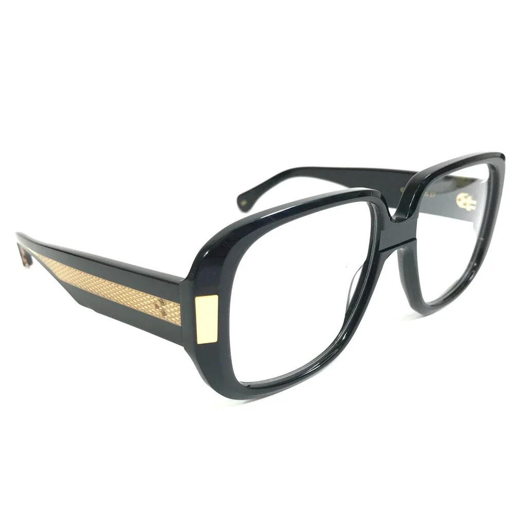 Alfred Kerbs Eyeglasses Frames CARI BK Shiny Black Gold Full Rim 55-17-141